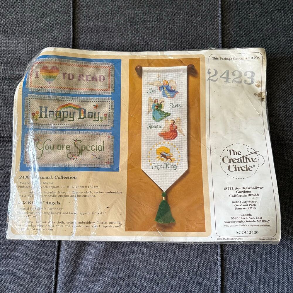 King of Angels Vintage Counted Cross Stitch Kit by The Creative Circle - 1988